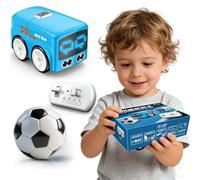 Magic Mini RC Bus, 2026 Upgraded Smart Gesture & Remote Control Sensor Car with Auto-Avoidance and Line Tracking, LED Expression Lights, Interactive Desktop RC Vehicle Toy for Kids (Blue)