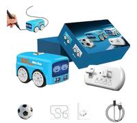 Magic Mini Rc Bus, Magic Follows Line Car, Inductive Mini Interactive Cars Follows The Line, Gestures Follow Small Vehicle, Expression Light Adjustment (Blue)
