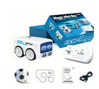 Magic Mini Rc Bus, Remote Control Bus, Inductive Mini Interactive Cars Follows The Line, 5 Fun Modes for Interactive Play, Educational STEAM Vehicle Toy for Ages 4-6 Kids (White)