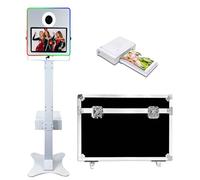 Magic Mirror Photo Booth 15.6in Touch Screen DSLR Photo Booth Machine Built-in Mini PC,Includes Printer,RGB Light for Weddings Parties Events