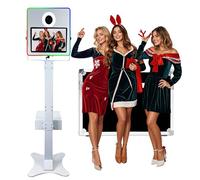 Magic Mirror Photo Booth 15.6in Touch Screen DSLR Photo Booth Machine Built-in Mini PC,RGB Light for Weddings Parties Events
