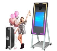 Magic Mirror Photo Booth (App Control Lights) - 22In/32In Touch All-in-One, Mini Pc (I5-8Gb+256Gb) + Flight Case, Support Multiple Languages, for Parties/Wedding/Exhibition