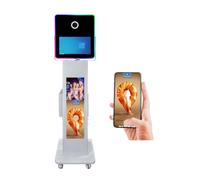 Magic Mirror Photo Booth for DSLR Camera with 15.6inch Touch Screen 29in LCD Screen Selfie Photobooth Machine for Parties Events