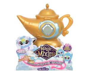 Magic Mixies Magic Genie Lamp with Interactive 8 inch Blue Plush Toy & 60+ Sounds and Reactions: Perform The Magic Steps to Unlock a Magic Ring & Reveal a Blue Genie Mixie From the Real Misting Lamp
