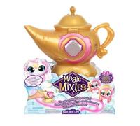 Magic Mixies Magic Genie Lamp with Interactive 8 inch Pink Plush Toy & 60+ Sounds and Reactions, Perform The Magic Steps to Unlock a Magic Ring & Reveal a Pink Genie Mixie From the Real Misting Lamp,