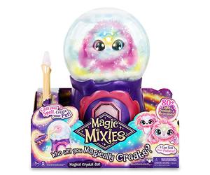 Magic Mixies My Crystal Ball Pink, Interactive Magic Toy, Magic Crystal Ball with Lights, Effects and Sounds, and a Soft Stuffed Animal to Care for, with Accessories, Famosa (MGX05000)