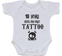 magic moments 18 YEARS TO MY FIRST TATTOO GOTH FUNNY COTTON BABY VEST (6 to 9 months)