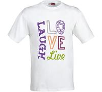 magic moments Adult and Child Sublimation T-Shirt Love Live Laugh (L) White