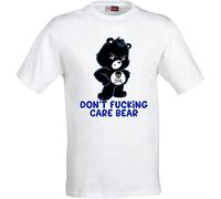 magic moments Adult Sublimation T-Shirt Don't F**King Care Bear (XL, White)