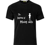 magic moments THE Department of Missing Socks Cotton T Shirt (2X Large, Black)