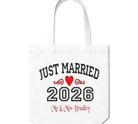 magic moments Tote Shopping bag Personalised Just Married 2026