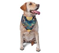 Magic Moon,Jellyfish Printed Graphic Pet Triangle Scarf For Dogs & Cats, Adjustable Cute Pet Bandana For & Photo Shoots