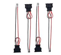 MAGIC MOTO 4Pack Speaker Connector Harness Adapter for Seat Leon MkI, Toledo, Ibiza Car Door Speakers (Black, Cable Assembly)