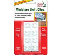 Magic Mounts Fairy Light Holder/Cable Tidy : Holiday Helpers Mini Light Clips : 8 Pack : Removable : 3392
