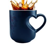 Magic Mug Ceramic 10.5 cm - Colour-Changing Magic Cup | Heat Sensitive Heart Design Durable Distinctive Drinkware for Tea Coffee Gift Home and Office Accessories Modern