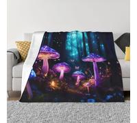 Magic Mushroom Blanket Plush Fuzzy Queen Size Soft Christmas Flannel Gift Couch Bed Sofa Cozy All Seasons