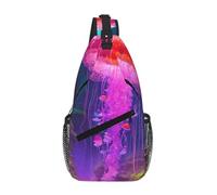 Magic Mushroom Crossbody Sling Bag Crossbody Shoulder Chest Bag Shoulder Strap Waist Fanny Pack Men Women