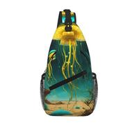 Magic Mushroom Crossbody Sling Bag Crossbody Shoulder Chest Bag Shoulder Strap Waist Fanny Pack Men Women