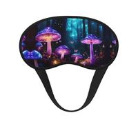 Magic Mushroom Elastic Band Eye Mask for Sleeping, Blackout Sleep Mask Block Light, Comfortable Travel Nap