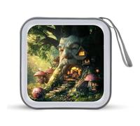 Magic Mushroom Fairy Forests CD Storage Case 40 Capacity Disc Storage Binder for Car Home Travel
