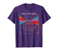 Magic Mushroom, Feed Your Head, Trippy, Psychedelic, Hippy T-Shirt, Men, Purple, 3X-Large
