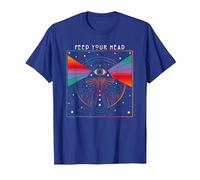 Magic Mushroom, Feed Your Head, Trippy, Psychedelic, Hippy T-Shirt, Men, Royal Blue, Large