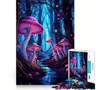 Magic Mushroom Forest Jigsaw Puzzles 1000 Piece for Adults Calm Daily Snug Joint Joyful Challenge (50x75cm)