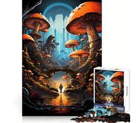 Magic Mushroom Forest Jigsaw Puzzles for Adults 1000 Pieces Logic Skill Decompress Family Bond Great Gift (38x52cm)