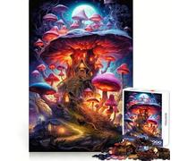Magic Mushroom House Jigsaw Puzzle 1000 Piece for Adults Logic Game Premium Print Hard Challenge (38x52cm)