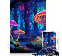 Magic Mushroom Jigsaw Puzzle for Teenagers 1000 Pieces Strong Memory Calm Daily Joyful Challenge Xmas Gift (38x26cm)