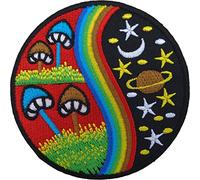 Magic Mushroom Patch Embroidered Rainbow Star Moon Planet Sew/Iron On Badge