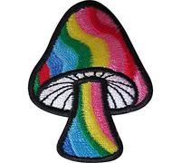 Magic Mushroom Patch Iron Sew On Clothes Jacket Bag Hippie 60s Embroidered Badge