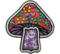 Magic Mushroom Patch Iron Sew On Clothing Denim Skirt Hippie Embroidered Badge