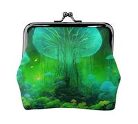 Magic Mushroom Print Exquisite Versatile Kiss Lock Coin Purse Cute Small Zipper Wallet for Coins Cards