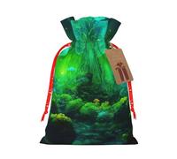 Magic Mushroom Print Gift Drawstring Decor Bags Reusable Holiday Present Sack Pouches For Party Favors