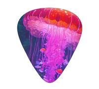 Magic Mushroom Print Guitar Pick for Men Women Triangle Instrument Accessories Plectrums(12pcs One sided)