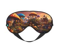 Magic Mushroom Print Sleep Eye Mask - Light Blocking for Deep Sleep Home Travel Use Ultra Soft