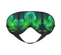 Magic Mushroom Print Sleep Mask, Soft Breathable Eye Cover for Travel, Shift Work & Meditation