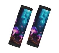 Magic Mushroom Print Travel Essentials Luggage Handle Wrap Grips 2 Packs Easy Identification Suitcases