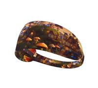 Magic Mushroom Print Ultra-Soft Elastic Headband Breathable Sports Stretchable Yoga Running Gym Travel