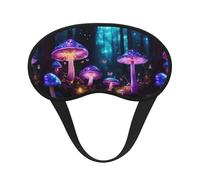 Magic Mushroom Print Unisex Blackout Sleep Mask Comfortable Eye Mask for Travel Meditation Sleep Travel