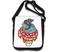 Magic Mushroom Witch Doctor Frog Pepe Shoulder Bag White