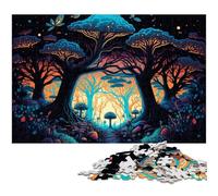 Magic Mushrooms 1000 Piece Jigsaw Puzzle cardboard Jigsaw DIY Decoration, Brain Challenge, for Adult, Family, 26X38CM/10.23x14.96inch