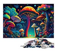 Magic Mushrooms 1000 Piece Jigsaw Puzzle cardboard Puzzles Relaxing Entertainment, Home Decor 26X38CM/10.23x14.96inch