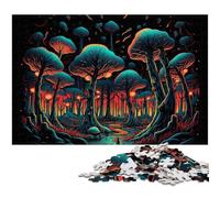 Magic Mushrooms 1000 Piece Jigsaw Puzzle Impossible Jigsaw Puzzles for Adults Ideal for Teenagers & Collectors, Travel Gift, Family Activity 50x75CM/19.68x29.52inch