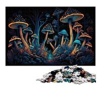 Magic Mushrooms 1000 Piece Jigsaw Puzzle Wooden Jigsaw DIY Decoration, Brain Challenge, for Adult, Family, 50x75CM/19.68x29.52inch