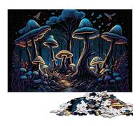 Magic Mushrooms 1000-Piece Jigsaw Puzzle Wooden Jigsaw Puzzles for Adults Challenging Brain Teaser - Relaxing Toy for Teenagers 50x75CM/19.68x29.52inch