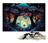 Magic Mushrooms 1000 Piece Jigsaw Puzzles for Adults Puzzles for Adults Ideal for Lover, Perfect Christmas, New Year, Valentine's Gift 50x75CM/19.68x29.52inch