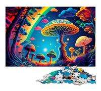 Magic Mushrooms 1000Pc Adults Jigsaw Puzzle Difficult Puzzles for Adults Challenging Brain Teaser for Teenagers, Family Game Night Fun 50x75CM/19.68x29.52inch