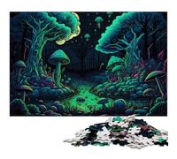 Magic Mushrooms 1000Pc Adults Jigsaw Puzzle Jigsaw Puzzles Relaxing Entertainment, Home Decor 26X38CM/10.23x14.96inch